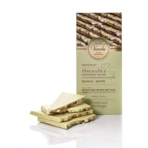 Venchi,White Chocolate Bar with Salted Nuts