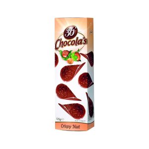 Box 36 Chocolas Hazelnut Fine Milk Chocolate Curls